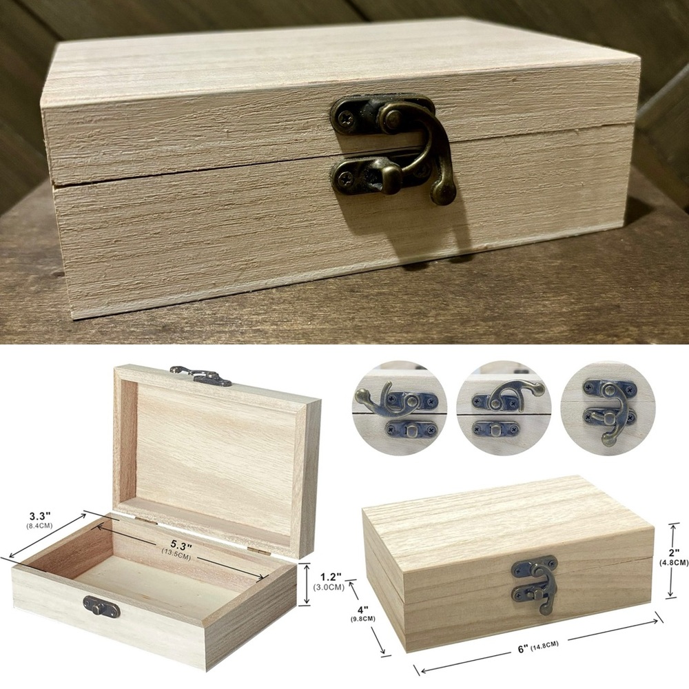 Jewelry Treasure Small Wooden Box